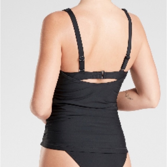 Athleta Square Neck Bra Cup Tankini in Black Size 32D/DD NWT - Picture 2 of 7